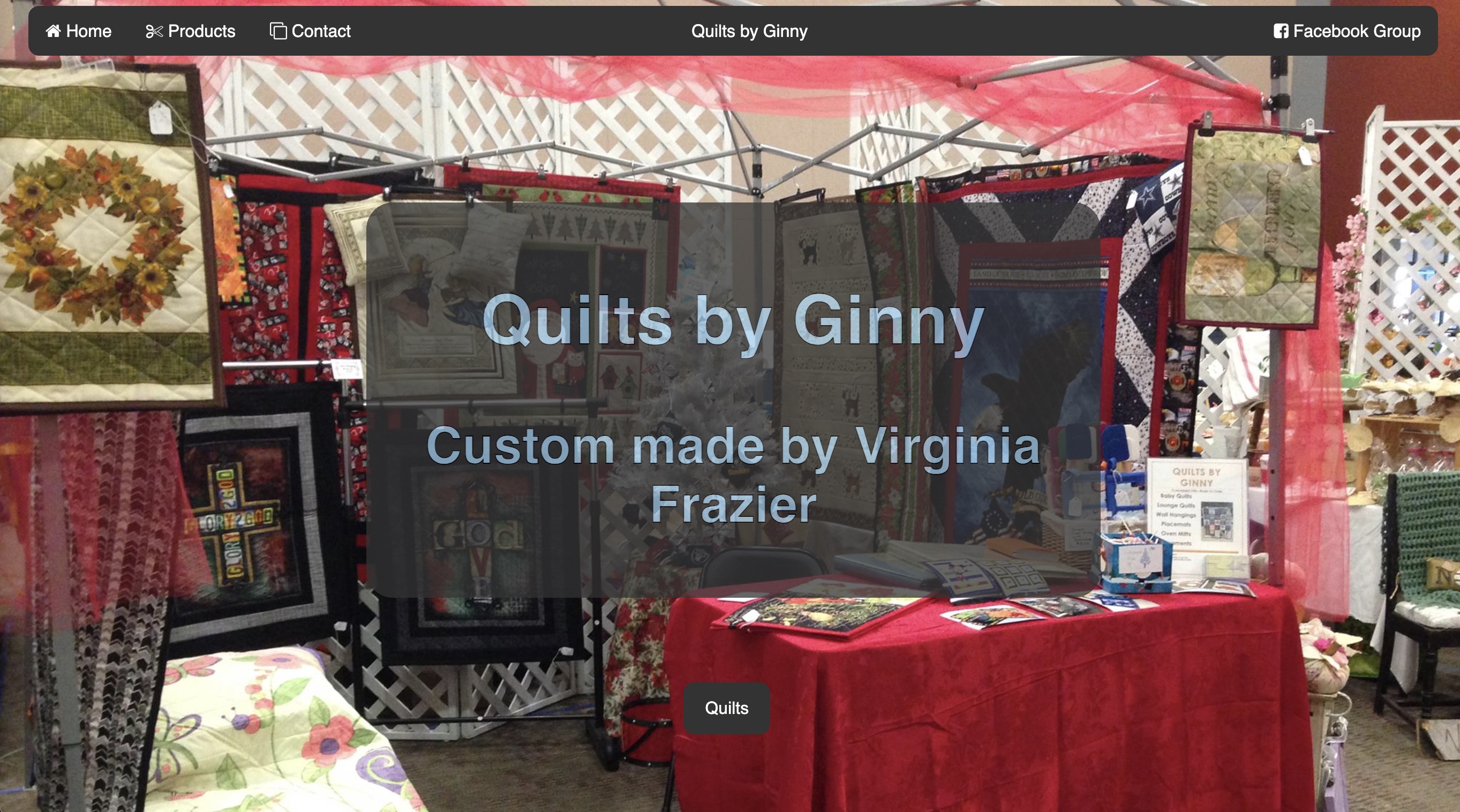 Thumbnail home page of the Quilts by Ginny webpage